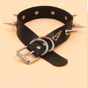Spiked Leather Choker